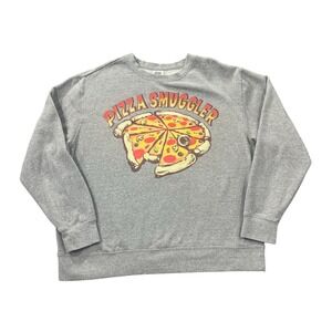 Disney Star Wars Pizza Smuggler Gray Sweatshirt Men's‎ XL Millennium Falcon